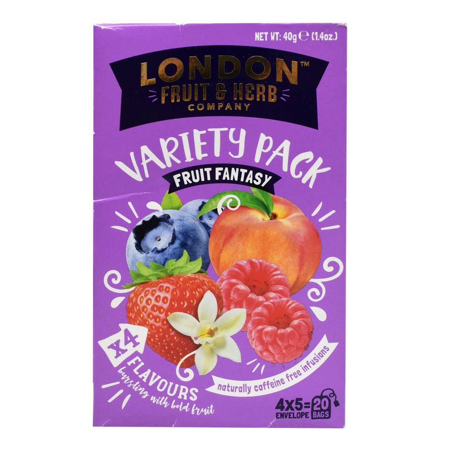Te Variety Pack Fruit Fantasy 20 Sob (LONDON FRUIT & HERBS)