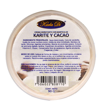 Crema Manteca Karite Cacao 90 G (KARLA DI NATURALS)
