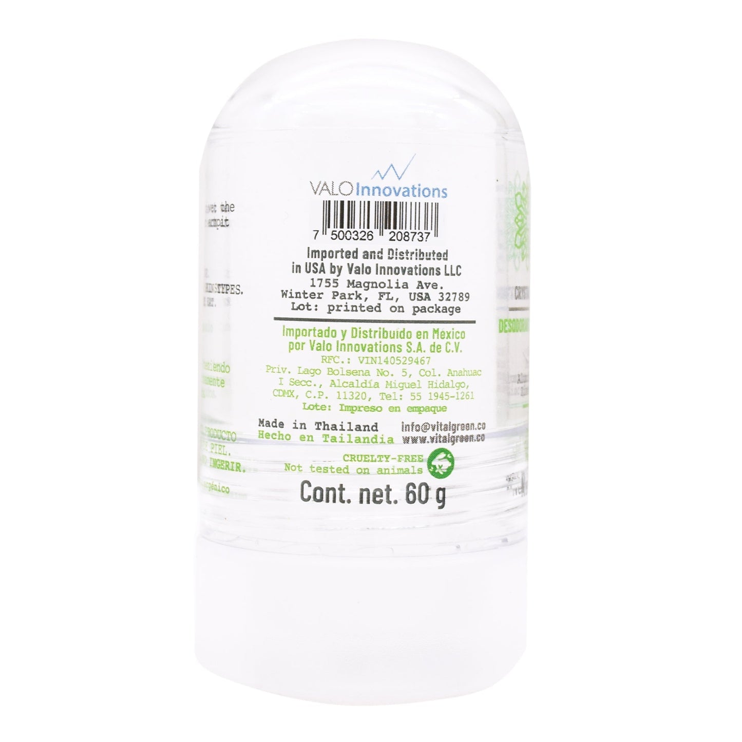 Desodorante Cristal 60 G (VITAL GREEN)