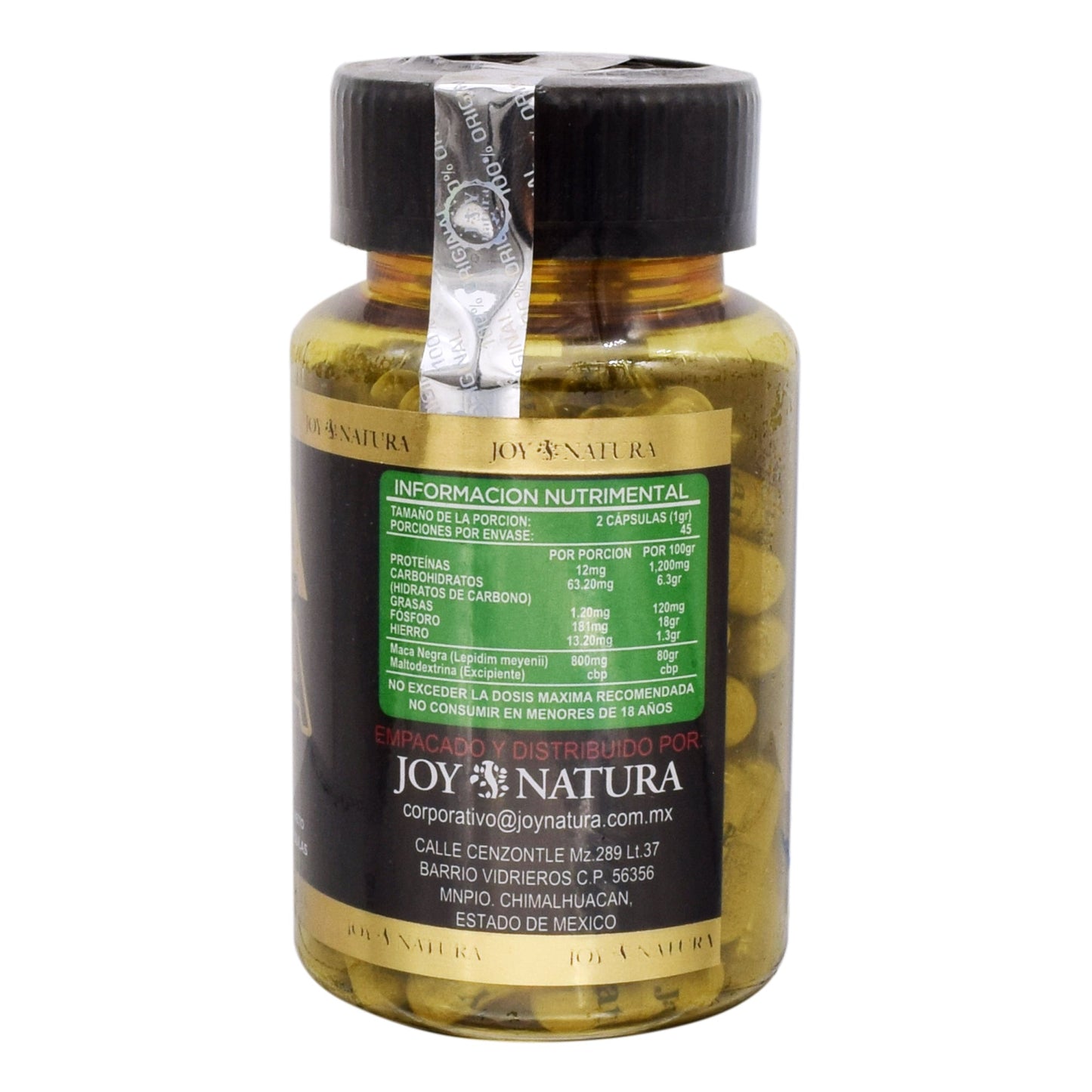 Maca Negra 90 Cápsulas (JOY NATURA)