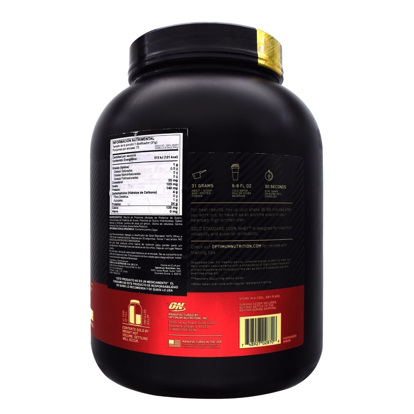 On 100% Whey Gold Std Vainilla 2.26 K (OPTIMUS NUTRITION)