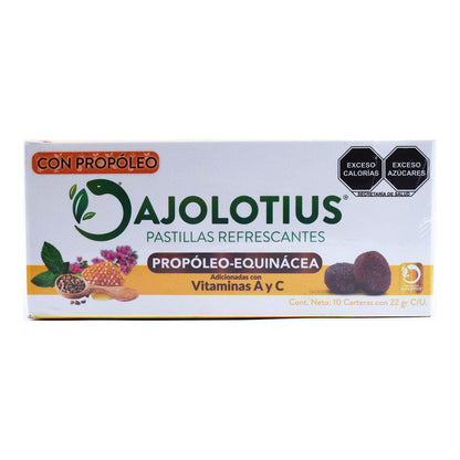 Pastillas Refrescantes Propoleo Equinacea 22 G (Paquete 10) (AJOLOTIUS)
