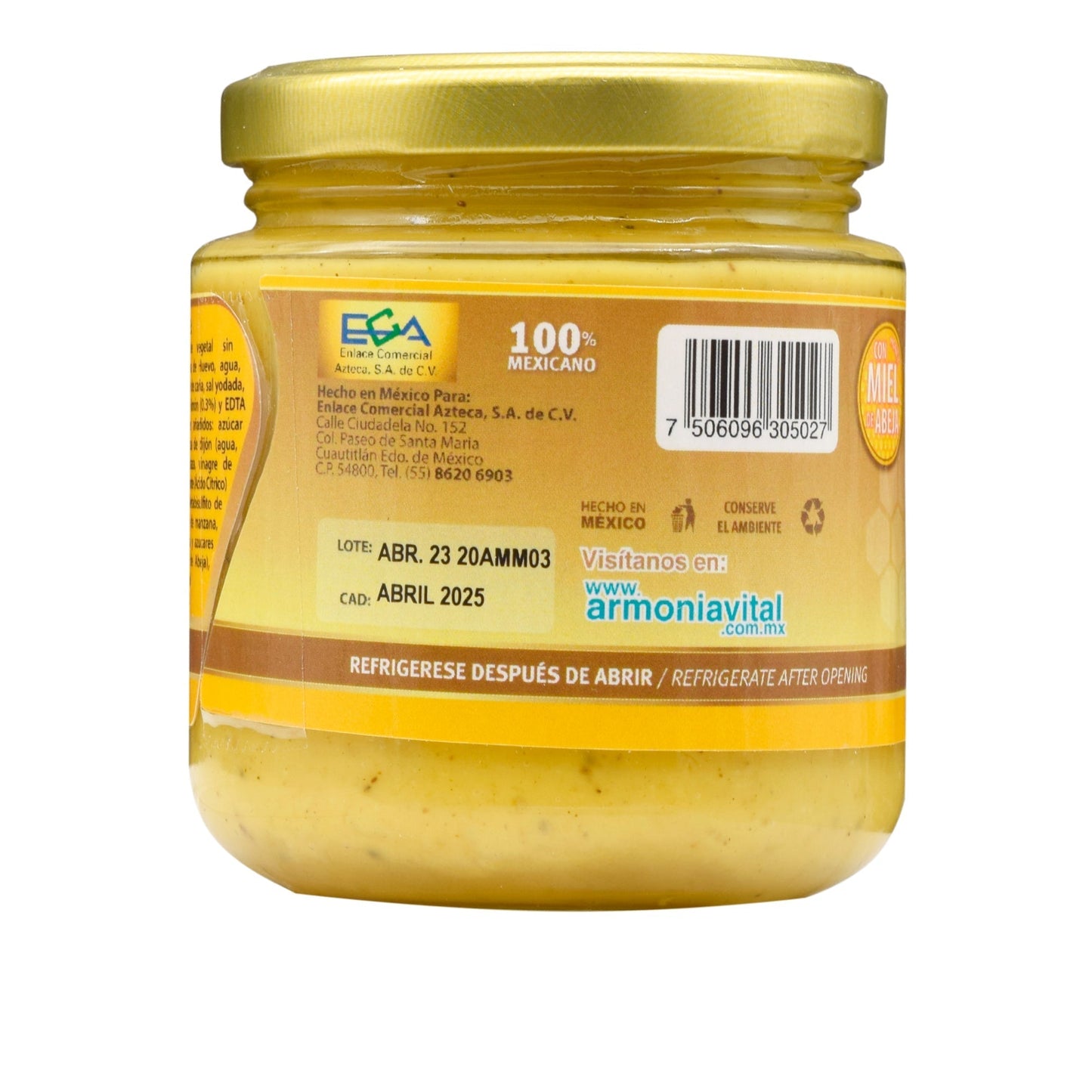 Aderezo De Mostaza Y Miel 220 G (ARMONIA VITAL)