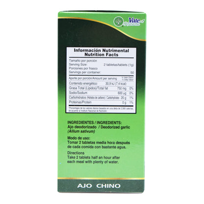 Ajo Chino 100 Tabletas (VALE NATURAL)