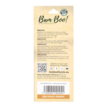 Jabon Cerveza Y Almendra 100 G (BAM BOO! LIFESTYLE)