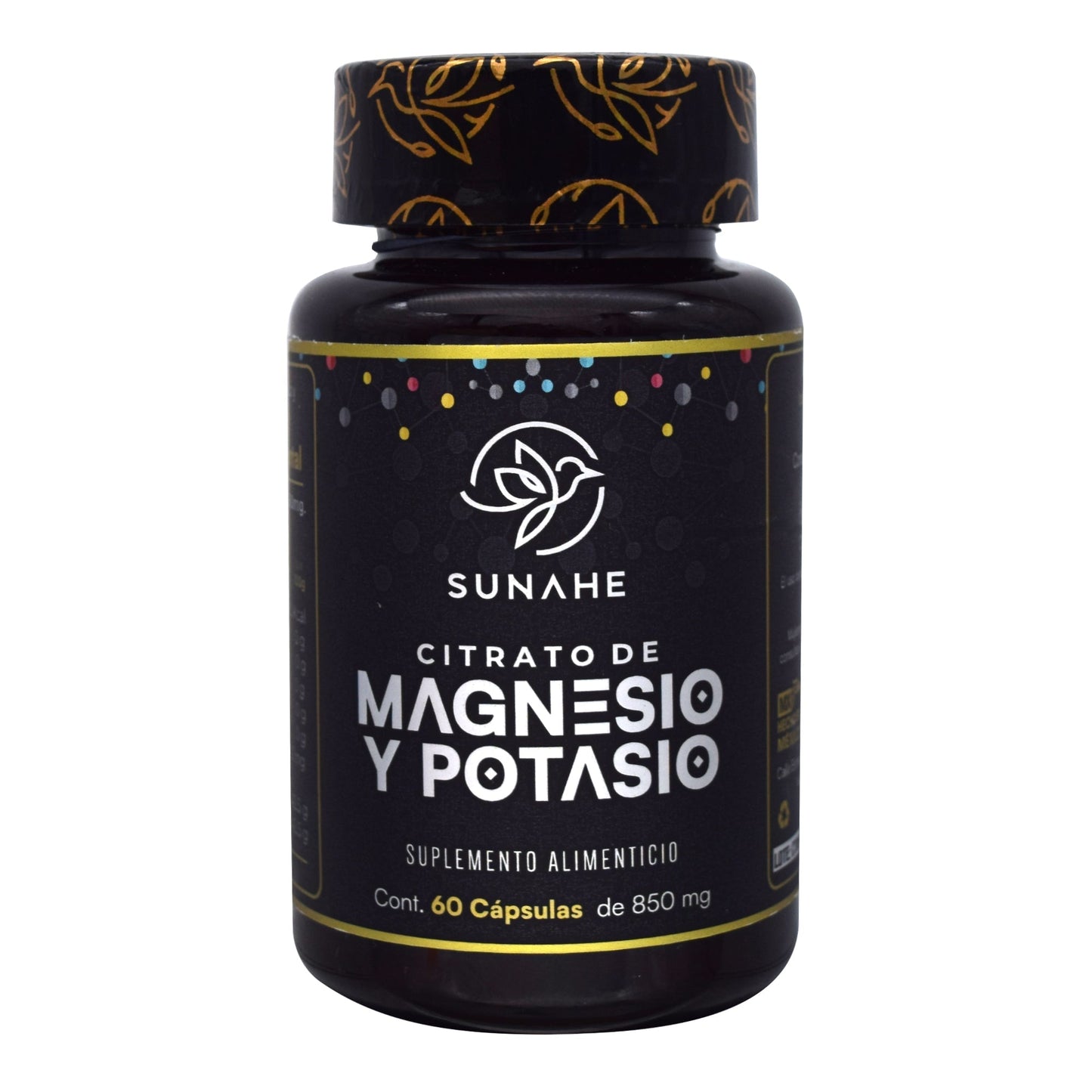 Citrato De Magnesio Y Potasio 60 Cápsulas (SUNAHE)