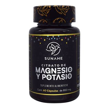 Citrato De Magnesio Y Potasio 60 Cápsulas (SUNAHE)
