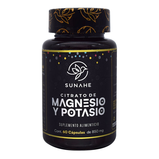 Citrato De Magnesio Y Potasio 60 Cápsulas (SUNAHE)