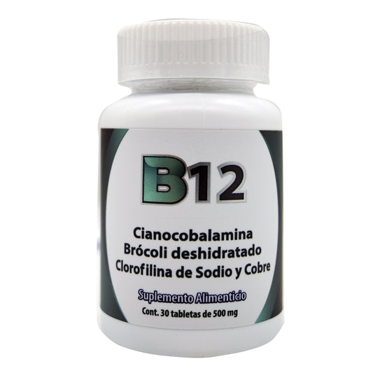 Vitamina B12 500 Miligramos 30 Tabletas (DOS MUNDOS)