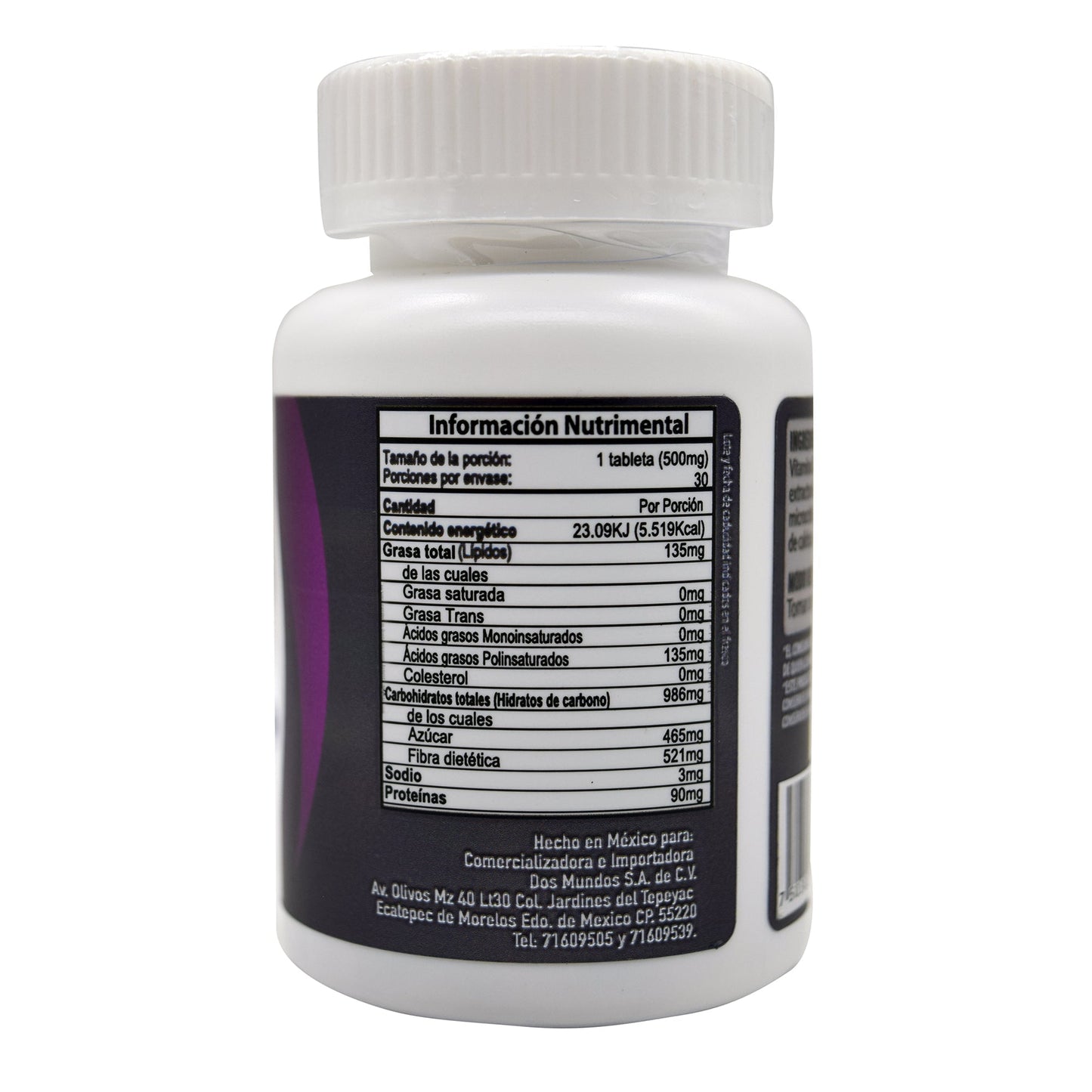 Vitamina D3 Y Zinc 500 Miligramos 30 Tabletas (DOS MUNDOS)