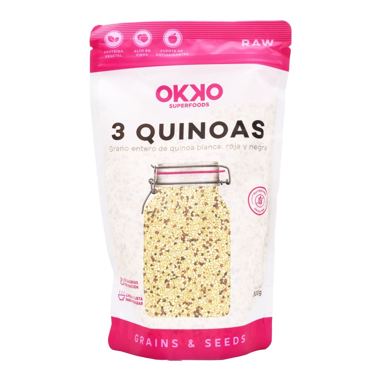 Quinoa Trio Blanca Negra Y Roja 500 G (OKKO)