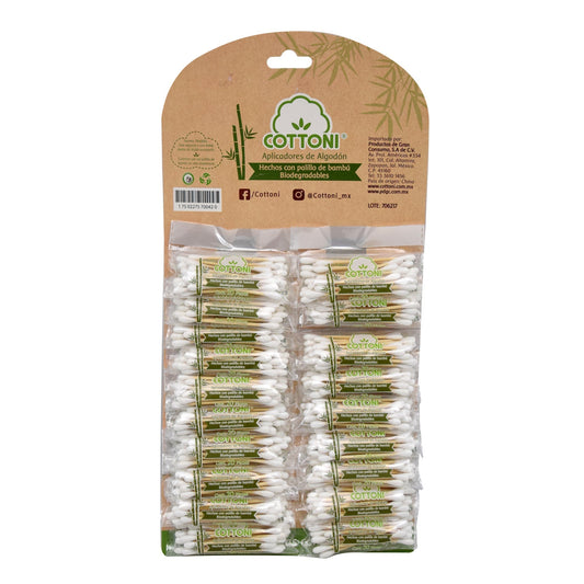 Aplicadores De Algodon 20 Pz (Paquete 20) (COTTONI)