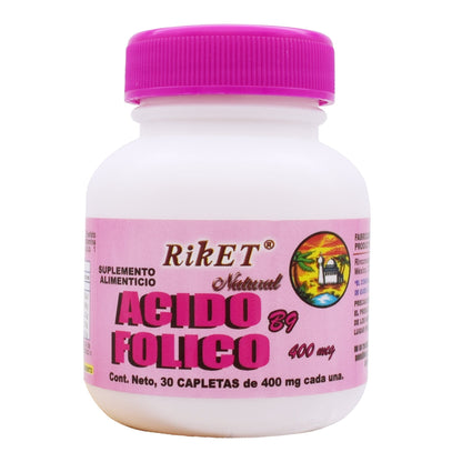 Acido Folico 30 Cápsulas (RIKET NATURAL)