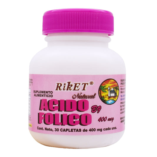 Acido Folico 30 Cápsulas (RIKET NATURAL)