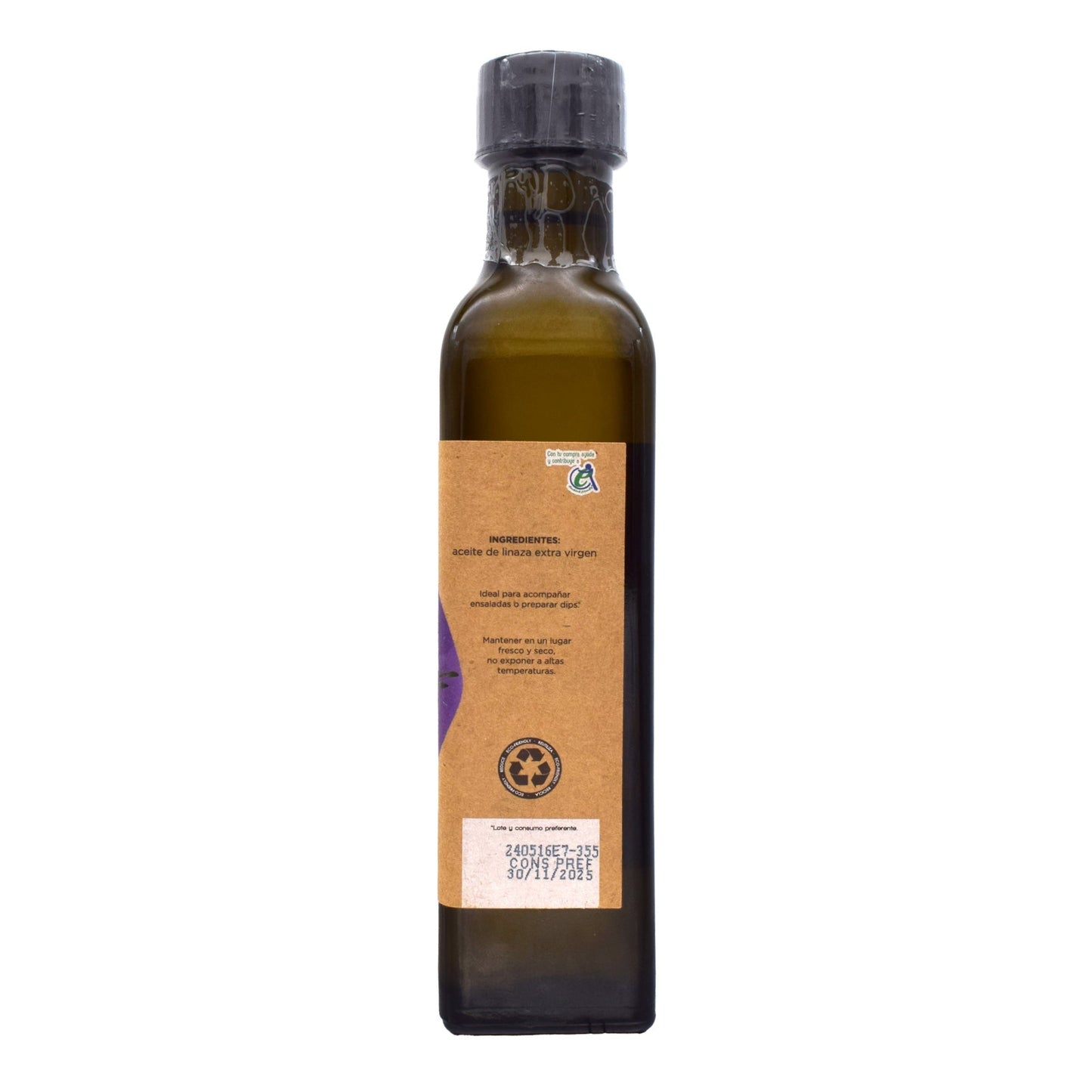 Aceite De Linaza Extra Virgen 260 Mililitros (E-NATURE)