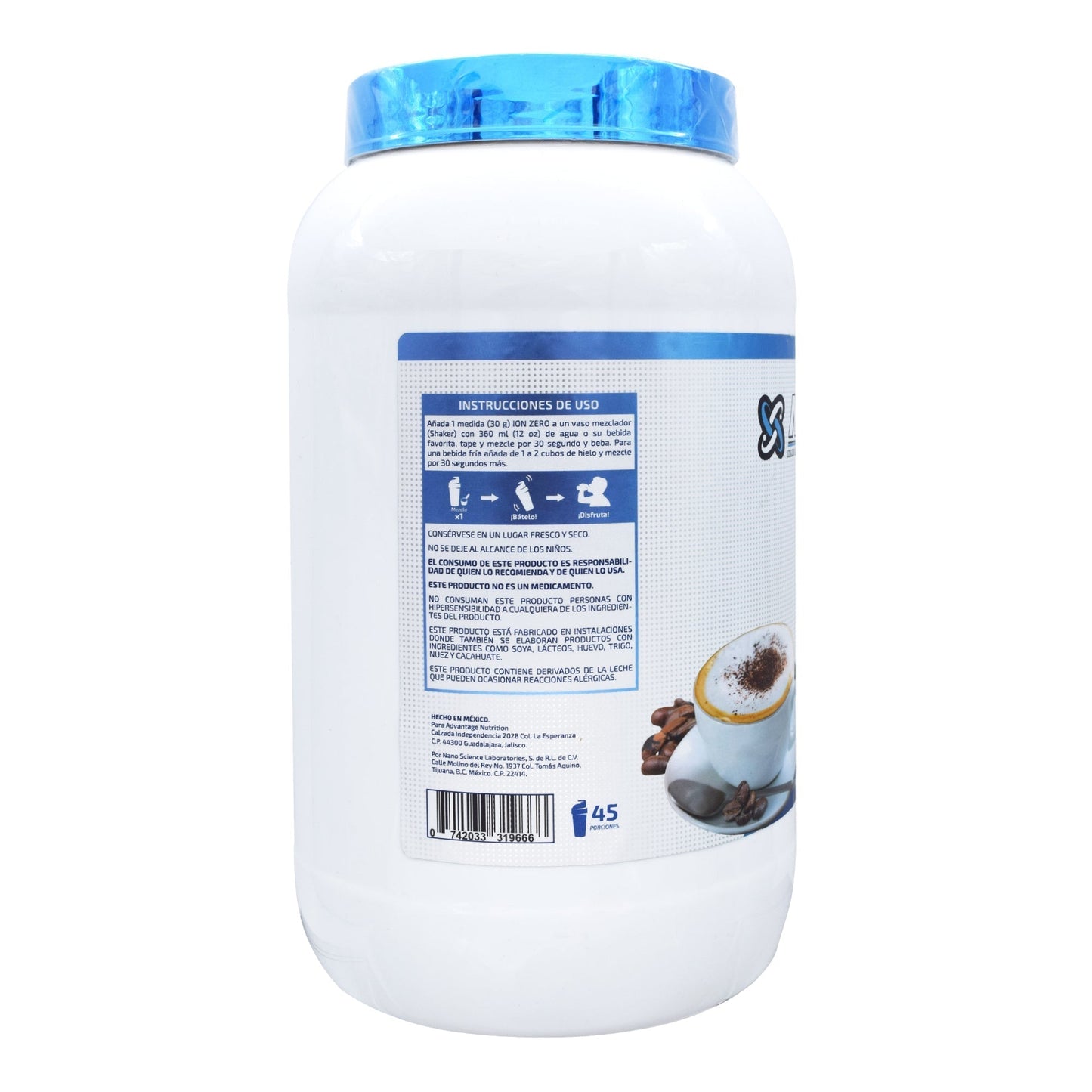 Ion Zero Protein Capuchino 3 Lb (NST NANO SPORT TECH)