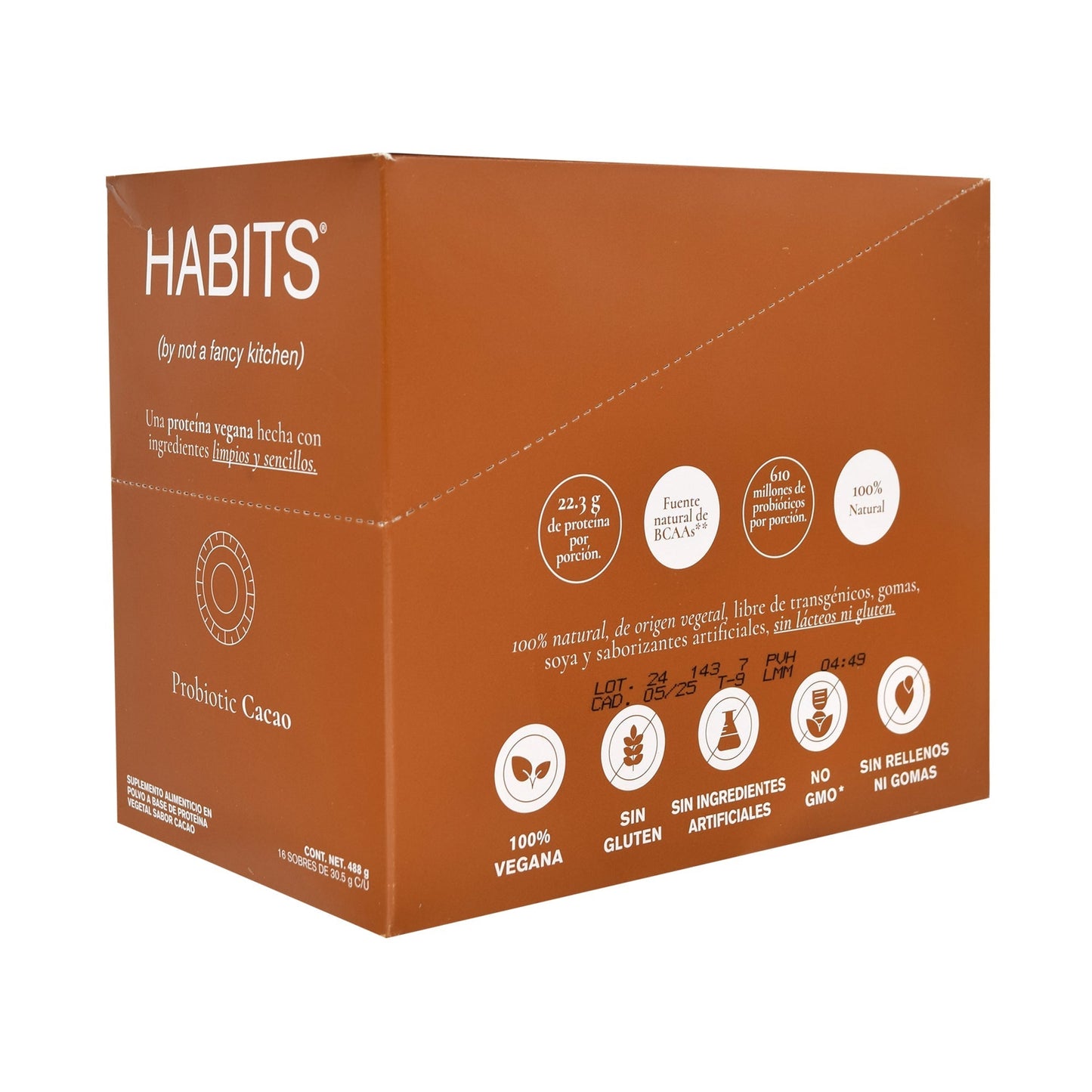 Proteina Vegetal Cacao 30.5 G (PAQUETE 16) (HABITS)