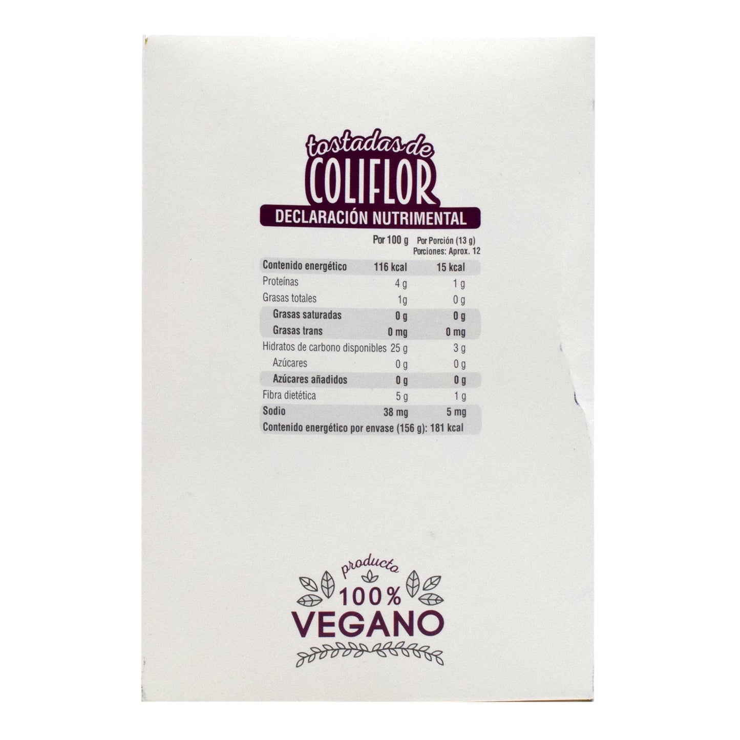 Tostadas De Coliflor 156 G (CINCA)