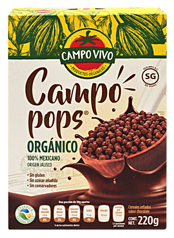 Cereal Organico Campo Pops 220 G