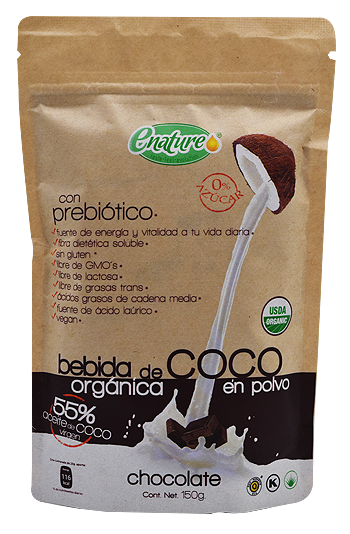 Bebida De Coco Sabor Chocolate Organico 150 G