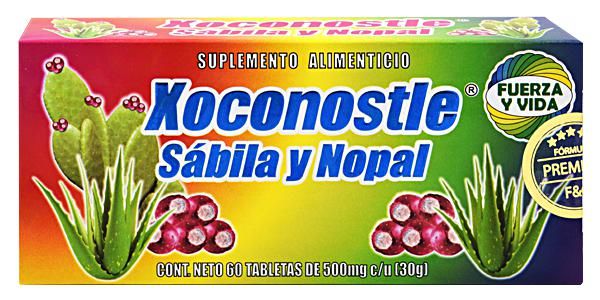 Xoconostle Sabila Y Nopal 60 Tab 500 Mg