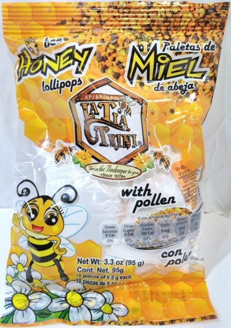 Paleta De Miel Y Polen De Abeja 10 Pza