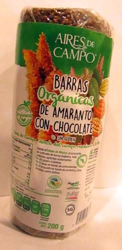 Barra De Amaranto Organico Chocolate 200 G