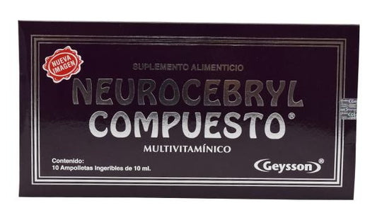 Neurocerebryl Compuesto Ampolletas 10x10 ml con complejo B y fosfatidilcolina