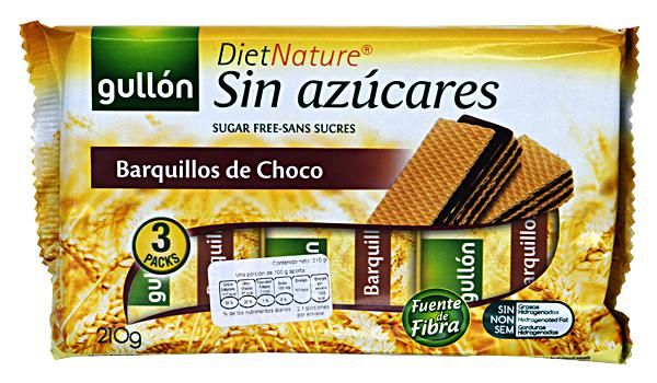 Barquillos De Chocolate Sin Azucar 210 G