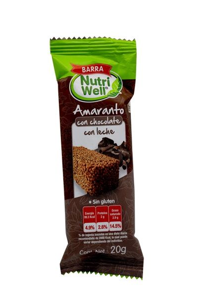 Barra De Amaranto Y Chocolate Con Leche 30 G