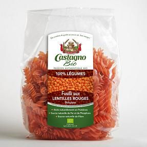 Fusilli De Lenteja Roja Organico 250 G