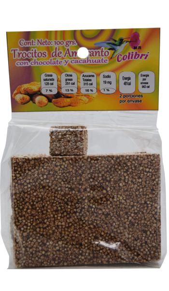 Trocitos De Amaranto Choc Cacahuate 100 G