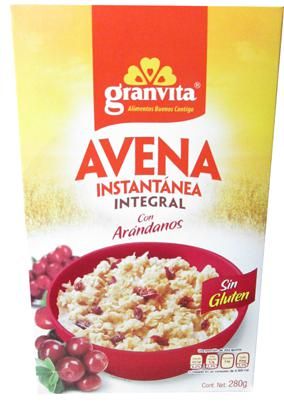 Avena Integral Con Arandanos Sin Gluten 280 G