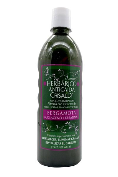 Shampoo Anticaida Con Bergamota Colageno Y Queratina 600 Ml