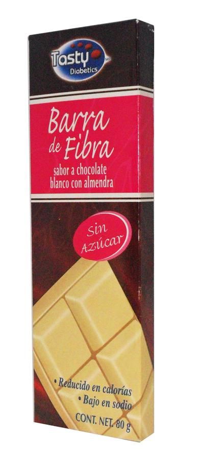 Barra De Chocolate Blanco Y Almendra 80 G