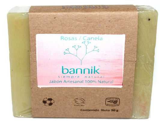 Jabon Artesanal Rosas Canela 90 G