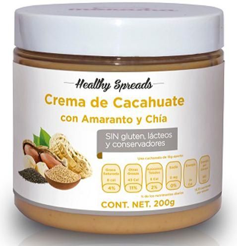 Crema De Cacahuate Con Amaranto Y Chia 200 G