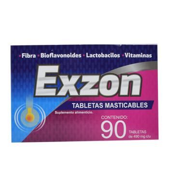 Exzon Tabletas Masticables 90 Tab