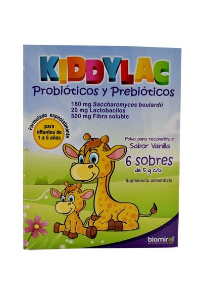 Probioticos Y Prebioticos Kiddilac 6 Sobres