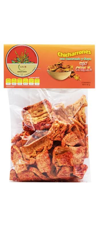 Chicharron Con Amaranto Y Soya Con Chile 50g