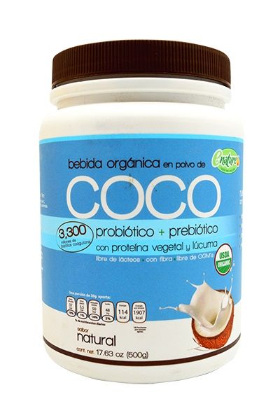 Bebida De Coco Con Pre Y Probioticos 500 G Organico