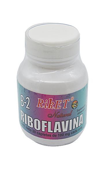 Vitamina B2 Riboflavina 100 Mg 30 Cap