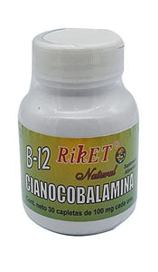 Vitamina B12 Cianocobalamina 100 Mg 30 Cap