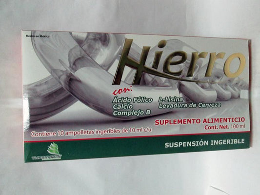 Hierro Ampolletas 10 Ml